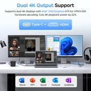 RNRUO 15.6 Laptop Computer, 32GB RAM 512GB SSD, Intel 6500Y, Type-C PD Dual 4K Output 1080p FHD Numeric Keypad, WiFi5 BT5.0 Office 2024 Windows 11 Laptop for Business, Student, Dark Gray