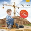 WFJCJPAF 50 inch Tall Wired Remote Control Crawler Cr-ane Toy Bucket Lift-Up Construction