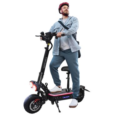 Bikydom 5600W Electric Scooter with Seat for Adults 50 mph & 52 Miles Dual Drive Foldable Scooter Max Load 440lbs