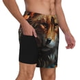thumbnail image 2 of KLL Floral Fox for Mens Swim Trunks Quick Dry Swim Shorts with Built-in Compression Liner Funny Swimwear Bathing Suits-Medium, 2 of 6