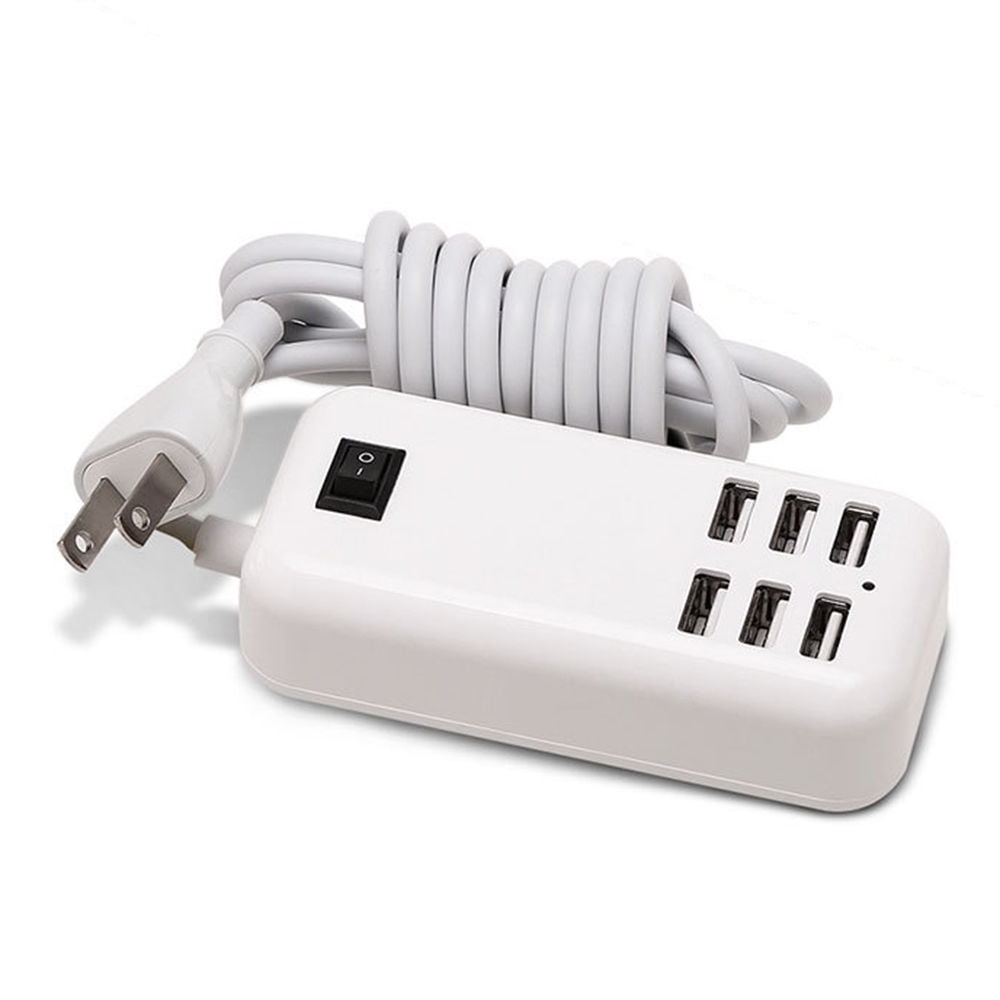 CableVantage 30W MultiUSB Port 6 Port Wall Charger AC Power Adapter