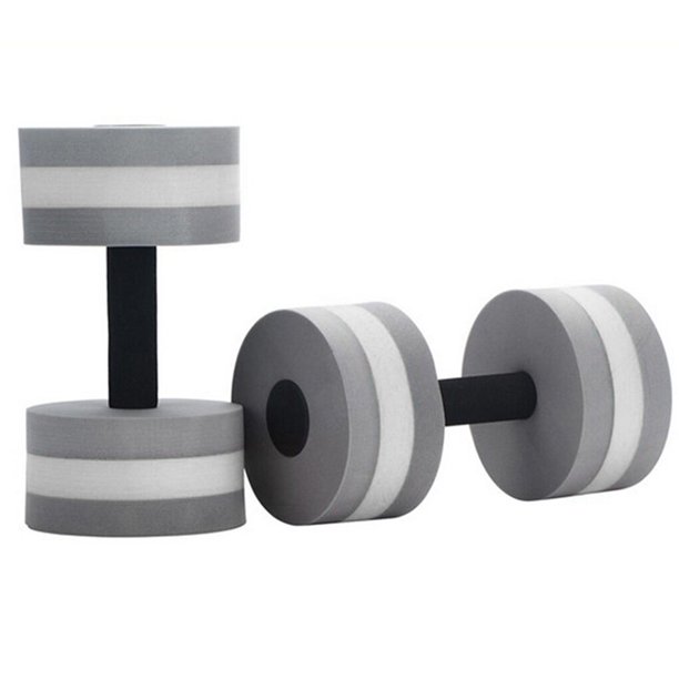 Greeniant 1 par de mancuernas para aeróbic acuático, mancuerna EVA acuática, mancuerna para ejercicio de brazos acuáticos, piscina, natación, Yoga, Deportes acuáticos gris blanco Greeniant OD001605-08