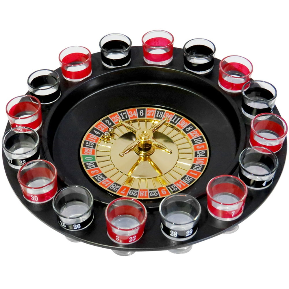 Evelots Drinking Shot Glass Roulette GameCasino Style16 Shot Glasses
