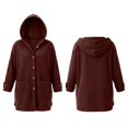 thumbnail image 2 of Jackets for Women, Oversized Button Up Corduroy Hooded Jacket for Women Fall Long Sleeve Cardigans Outerwear Jackets Coat with Pocket, 2 of 4