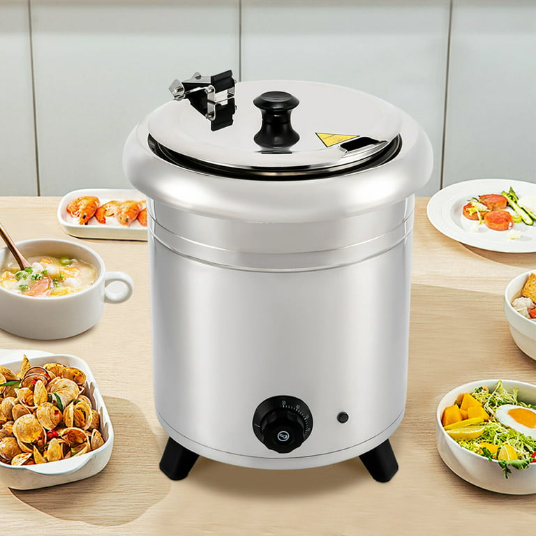 GaRcan 13L Commercial Electric Soup Kettle - Stainless Steel Portable  Design Buffet Food Warmer Machine for Restaurant - with Removable Inner Pot  and