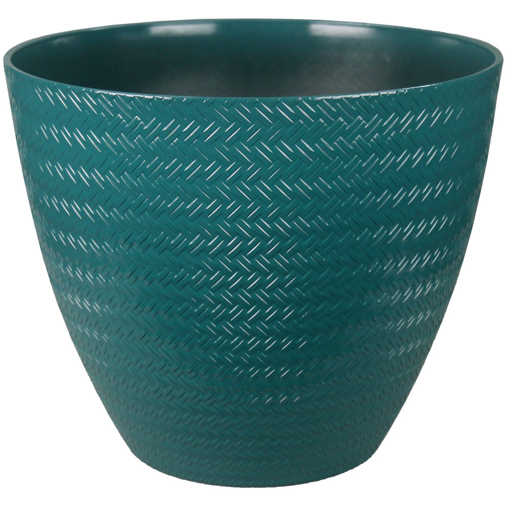 Mainstays 16" Weave Planter, Teal