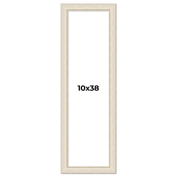 10x38 Frame White Real Wood Picture Frame Width 1.75 inches | Interior Frame Depth 0.5 inches |