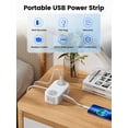 thumbnail image 5 of USB Travel Power Strip ORICO Charging Station with 4 Outlets 3 USB A Ports, 10 Ft Flat Extension Cord Power Cube for iPhone /iWatch/iPad,Travel Cruise Apartment College Dorm Room Essentials, 5 of 8