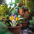 thumbnail image 4 of ​​ZCSKFIN Stained Glass Acrylic Sun Catchers Planter Pot Decoration, Vibrant Plant Themed Decor (Planter Pot Not Included), Decorative Art for Home and Garden Enthusiasts​​, 4 of 9
