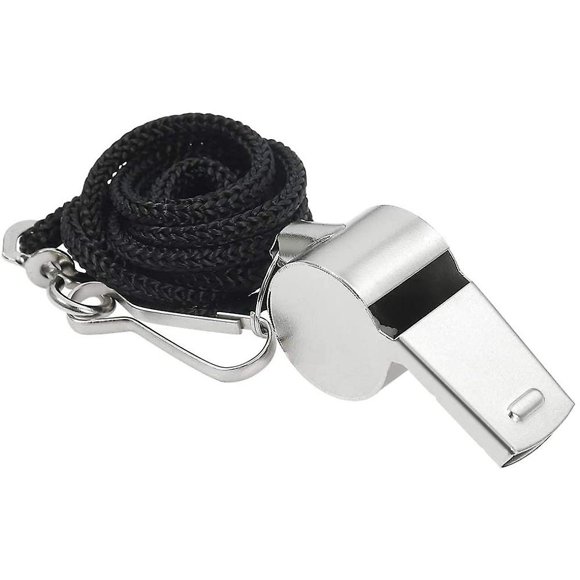Premium whistle whistle stainless steel referee whistle for children, teachers and referees - practical signal whistle including collar