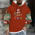 thumbnail image 2 of UVEASISHA Mens Christmas Gifts Big and Tall Fashion Hoodies Funny Santa Claus Graphic Sweatshirt Holiday Casual Fleece Lined Pullover Tops Red S, 2 of 6