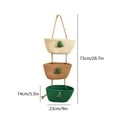 thumbnail image 3 of SLYNSHome Over the Door Hanging Basket,3-Tier Woven Cotton Wall-Mounted Storage Organizer Bag Decorative Hanging Kitchen Baskets, 3 of 6