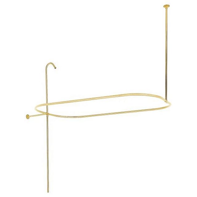 Kingston Brass ABT1040-2 Oval-Shape Shower Riser With Enclosure - Polished Brass