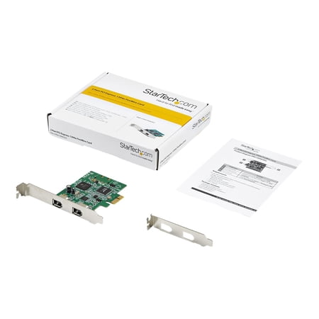 2ポート FireWire 400増設PCI Expressカード PCIe接続IEEE1394a互換アダプタ Windows Mac対応 スターテック StarTech.com 2年保証