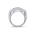 thumbnail image 4 of AFFY 0.20CT White Natural Diamond Men's Anniversary Ring 14k White Gold over Silver-11, 4 of 6