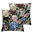 thumbnail image 2 of Awypu Throw Pillow Covers Water Color with Flowers Rose Iris and Hibiscus Accent Art Artwork Beautiful Beauty Bloom Blossom for Couch Living Room Set of 2 White, 2 of 6