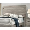 thumbnail image 2 of Unique Simple Antique Finish Queen Size Bed 1pc Bedroom Bedframe Plywood MDF HB Bed., 2 of 3