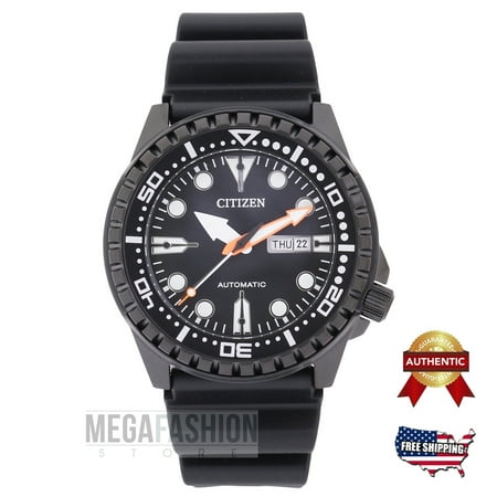 Citizen Men's New Men??s Black Rubber Strap Watch NH8385-11E Authentic