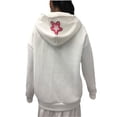 thumbnail image 2 of Douhoow Women's Jacket Casual Letter Printed Long Sleeve Zipper Closure Hooded Sweatshirt, 2 of 9