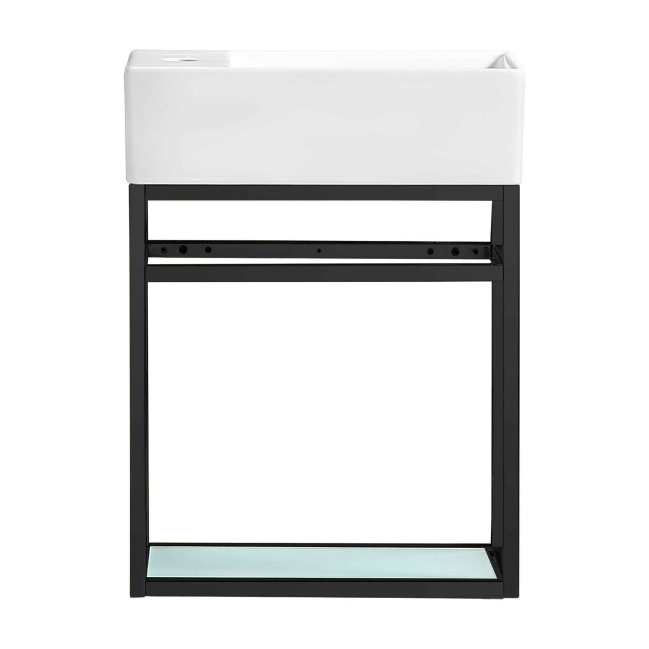 Pierre 19.5 Single, Metal Frame, Open Shelf, Bathroom Vanity
