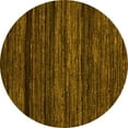 thumbnail image 1 of Ahgly Company Indoor Round Abstract Yellow Modern Area Rugs, 3' Round, 1 of 4