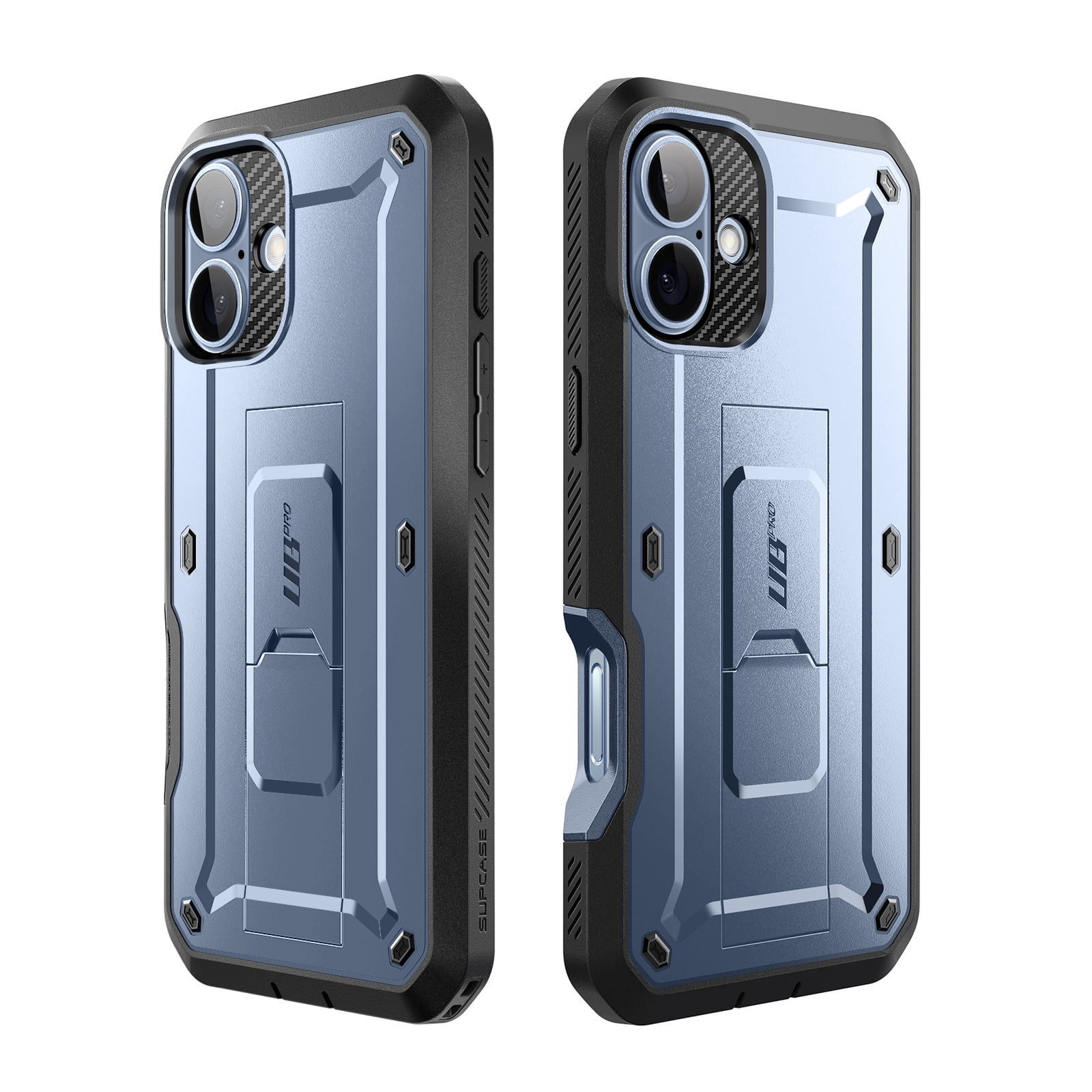 SUPCASE Unicorn Beetle Pro for 2024 Apple iPhone 16 (6.1") Case with Screen Protector,[Built-in Stand & Belt-Clip][Military-Grade Protection] Phone Case Shockproof Cover for iPhone 16, 6.1 inch, Blue