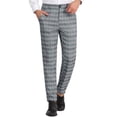 thumbnail image 1 of INSPIRE CHIC Pantalon Classique à Carreaux pour Homme, devant Plat, Bureau, Bal, 30 Gris Vert, 1 of 7