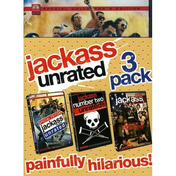 Jackass Unrated 3-Pack (Unrated) (DVD), Paramount, Comedy