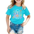 thumbnail image 2 of 7-8 Years Girl Halloween Short Sleeved T Shirt Casual Top Toddler Halloween Outfit Witch Shirts Tops For Girls, 2 of 7