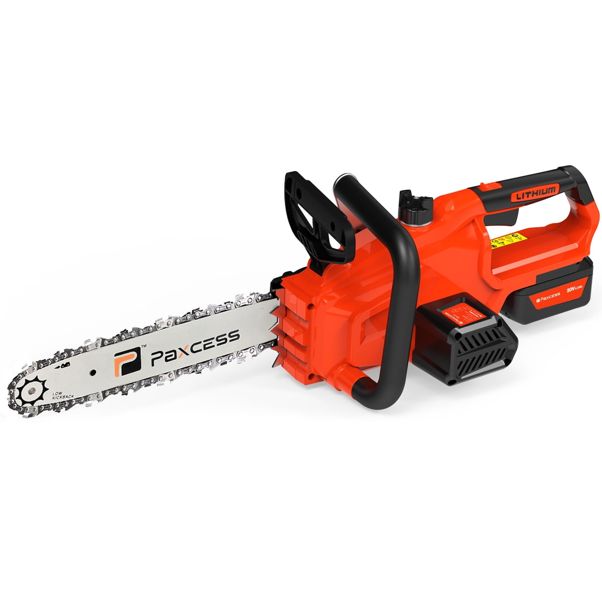 12 Inch 20V Cordless Chainsaw 4.0Ah Rechargeable Li battery Quick Charger Included