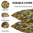 thumbnail image 4 of Waterproof Throw Pillow Covers Set of 2, 16x16 Inch Sunflower Black Retro Decorative Pillowcases Outdoor Pillow Slip Cushion Covers Set for Couch Tent Spring Summer Flowers Botanical, 4 of 7