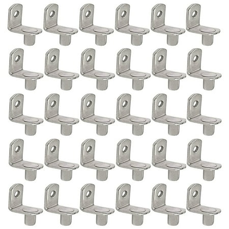 

50 Pcs Shelf Support Pegs 6mm L-Shaped Shelf Support Nickel Plated Shelf Bracket Pegs for Furniture