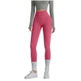thumbnail image 6 of Womens Leggings Solid Color High Tight Waist Loose Workout Sports Yoga Athletic Leggings, 6 of 10