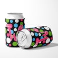 thumbnail image 5 of Letter W Initial Monogram - Polkadots and Pink Can or Bottle Hugger, 5 of 5