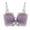 Purple, variant on Women Eyelash Lace Bra Back Closure Adjustable Strap Light Wireless Bra