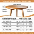 thumbnail image 3 of Round Fitted Tablecloth with Elastic Round Outdoor Tablecloths Round Elastic Tablecloth for Tables Waterproof Wipeable Table Cover for Picnic,Camping,Dinner (Blue 36''''-44''''), 3 of 6