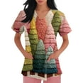 thumbnail image 4 of Nurse Scrubs, Uv Protection Beach Casual Tops Wrinkle Resistant Business Tees Back To School Essentials 2025 Plus Size Loose Fit Dailywear Spring Break Graphic Blouses Multi L, 4 of 5