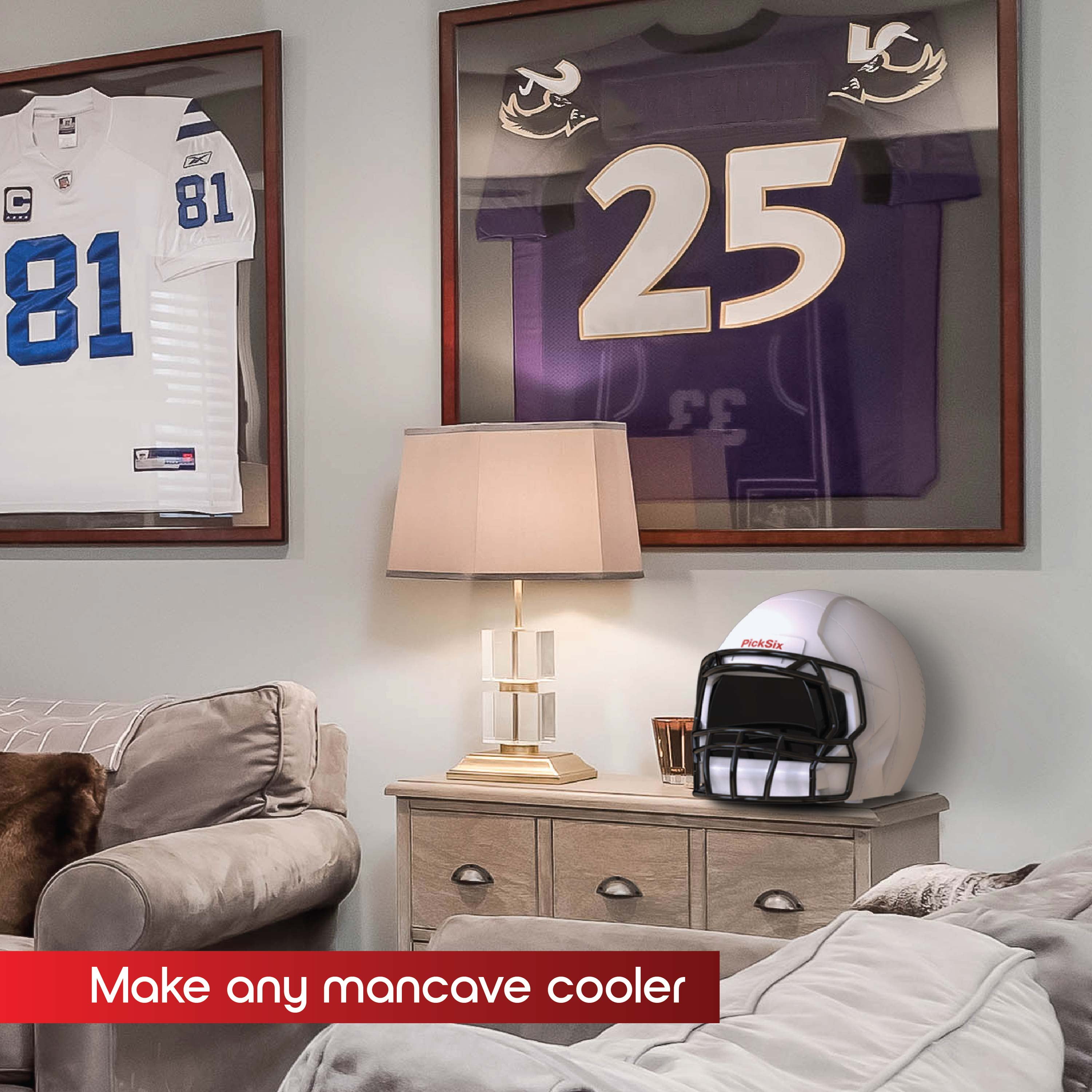 Ionchill PickSix Game Cooler, New Standard Door Portable Football Helmet Mini Fridge, 13.75in