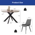 Round Dining Table Set, Mid Century Modern Round Dining Table For 46 Person, Steel Legs