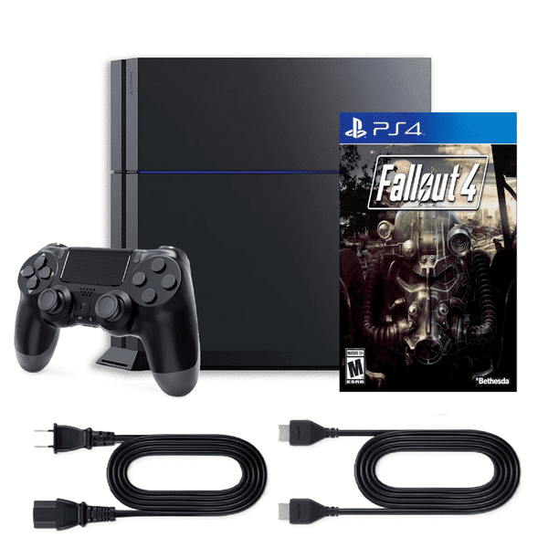 Sony Playstation 4 PS4 Original 500GB Gaming Console with Fallout 4 and Retrofam Controller, Black (Refurbished)