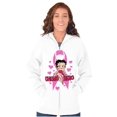 thumbnail image 3 of Betty Boop Breast Cancer Chemo Hero Women Plus Size Zipper Hoodie Brisco Brands 2X, 3 of 5