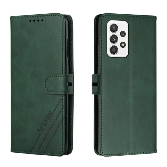 Compatible for Samsung Galaxy A53 5G Wallet Case with Card Slots Holder Magnetic Flip Cover, Luxury PU Leather Soft Silicone Shockproof Kickstand Folio Case for Samsung Galaxy A53 5G,Darkgreen