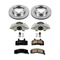 PowerStop Rear Stock Replacement Brake Pad and Rotor Kit with Calipers Fits: FORD MERCURY Select Models KCOE1929