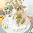 thumbnail image 3 of Acmee - Juego de 44 adornos para tartas de oso verde, mini oso 3D para beb&eacute;, con letras de leche, esferas de espuma doradas, para decoraci&oacute;n de tartas de ni&ntilde;o y ni&amp, 3 of 6