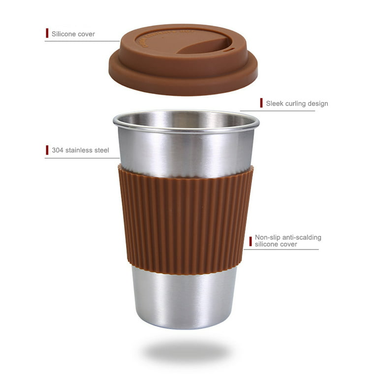 TINTCUP, BOROSILICATE GLASS COFFEE CUP WITH SILICONE LID AND GRIP