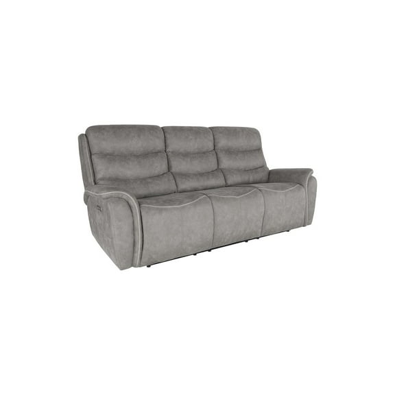 New Classic Furniture Kamari Fabric Power Reclining Sofa, Gray
