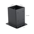 thumbnail image 2 of Base para postes AXWHYS 4x4, 4 unidades, interior, 9,14 x 9,14 cm, acero negro, 2 of 7