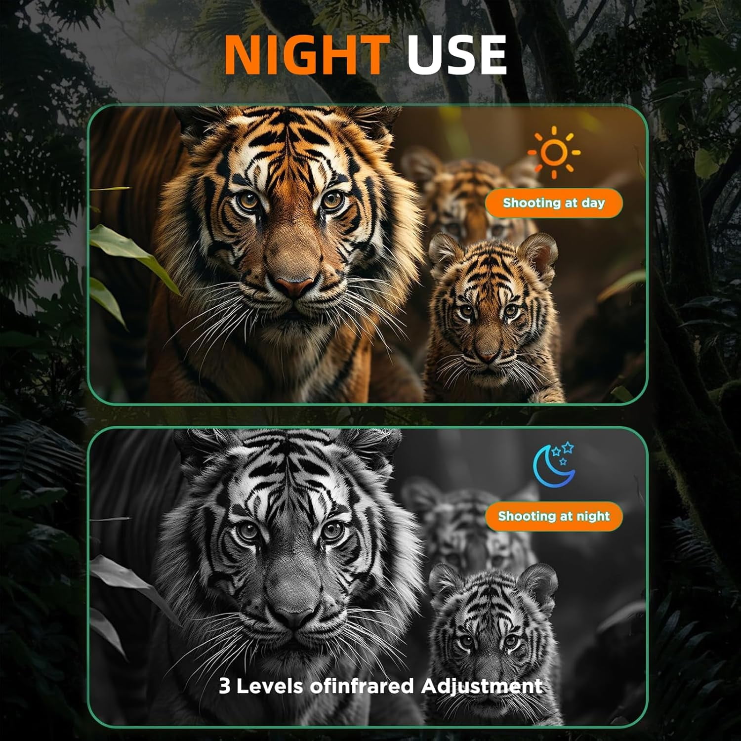 Night Vision Binoculars, 4K Infrared Night Vision Goggles for Hunting, Security & Outdoors, 40MP Hunting Binoculars with Compass, 32GB TF Card, 5000mAh Battery, 3" HD Screen, 2000ft Range, 8X Zoom