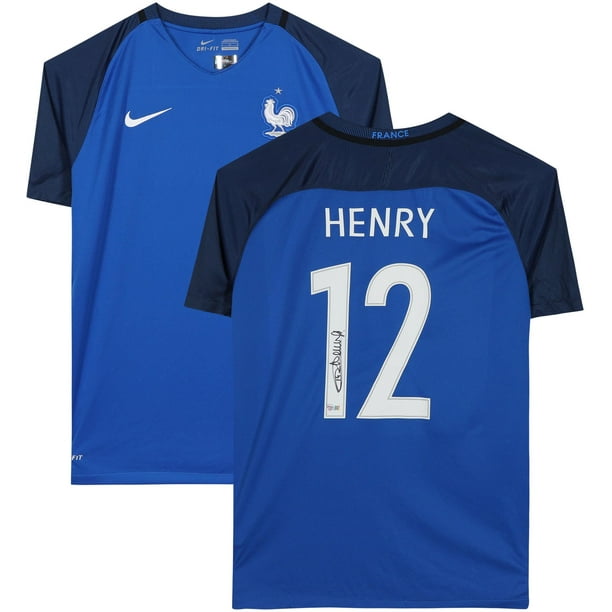 Fanatics Authentic Thierry Henry France National Team Autographed Home Jersey Fanatics