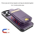 thumbnail image 4 of Decase Magnetic PU Leather Wallet Phone Case for iPhone 16 Pro, RFID Blocking, Mag-Safe Compatible, 2-in-1 Removable Card Holder,Shockproof Flip PU Leather Phone Cover,Purple, 4 of 9